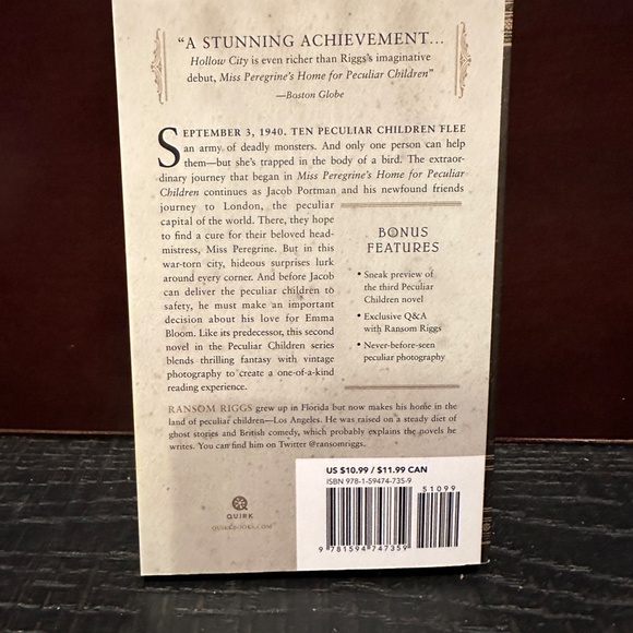 3 for $10 * Hollow City The Second Novel of Miss Peregrine's Peculiar Children - Picture 6 of 6